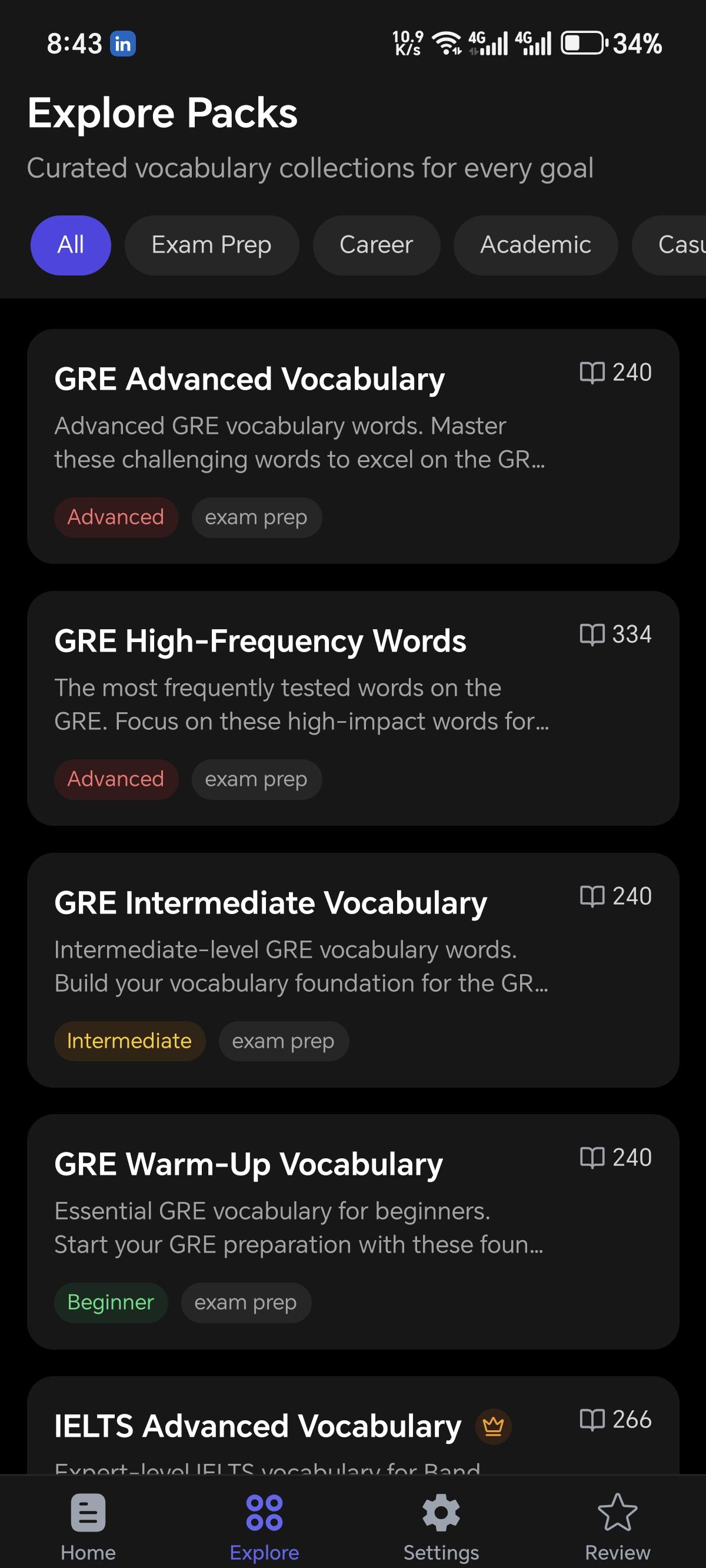 Vocab App - AI Generated Mnemonics