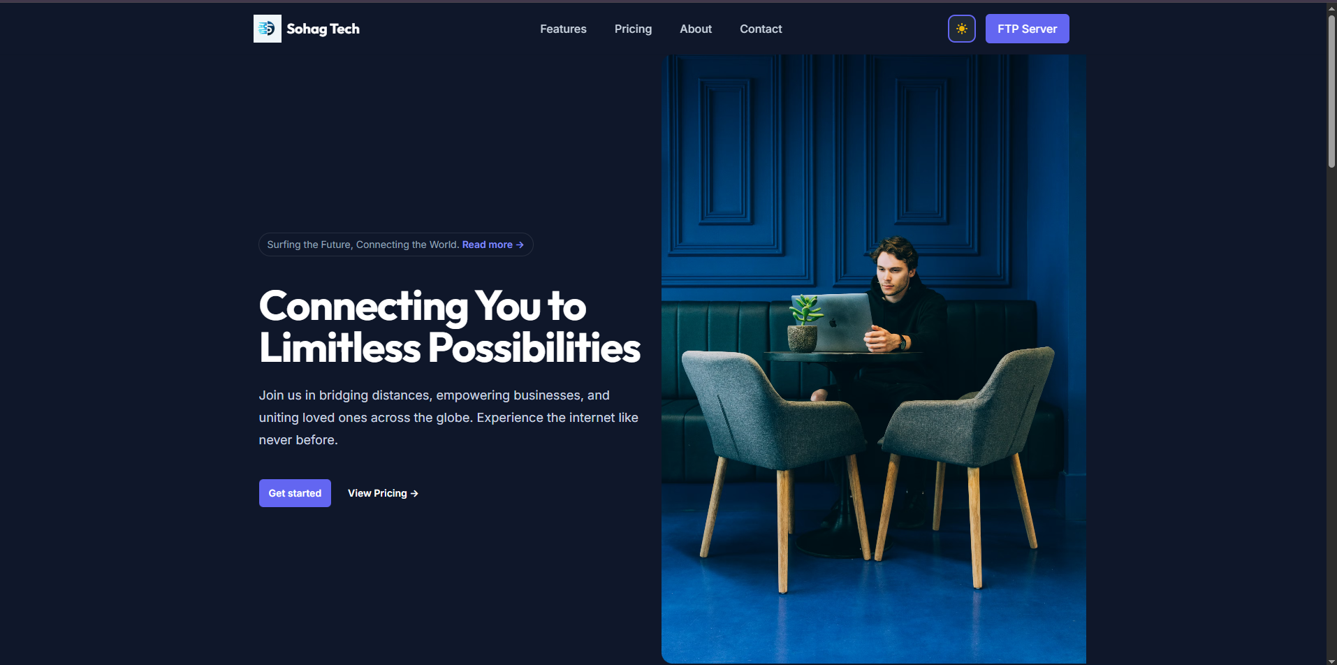 S.Tech - ISP Marketing Website Homepage