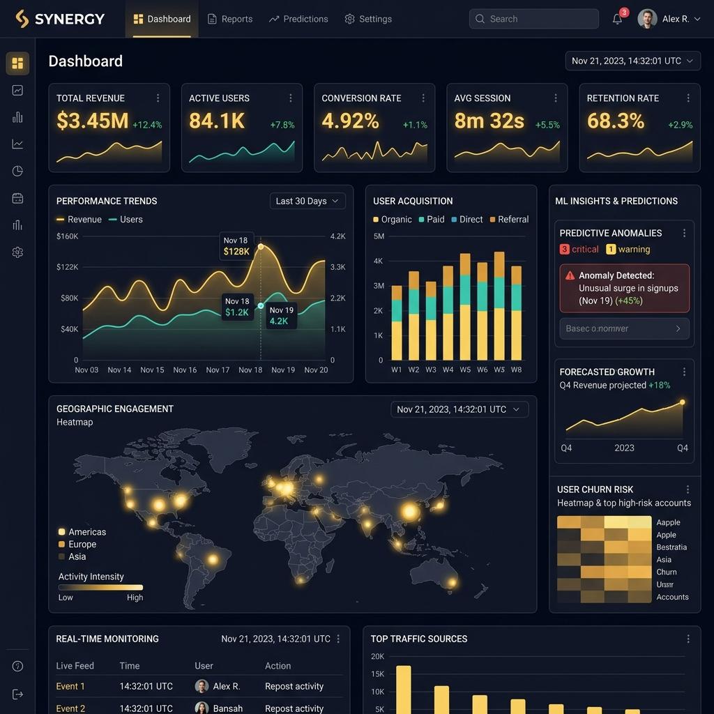 AI Analytics Dashboard — BitSic ready-made solution preview